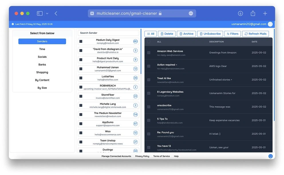 Email inbox cleanup illustration